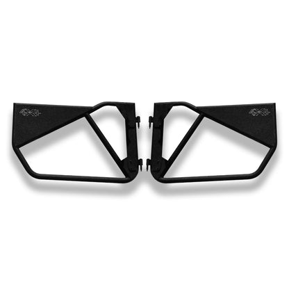 EZ4X4 Phantom Aluminum Full Tube Doors – Fits 1997–2006 Jeep Wrangler TJ – Textured Black – 2Pc