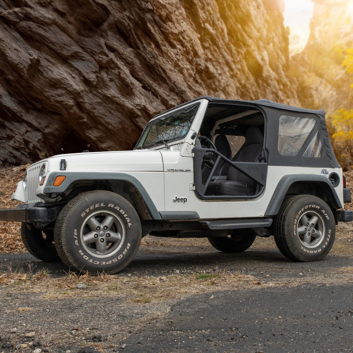 EZ4X4 Phantom Aluminum Full Tube Doors – Fits 2011–2018 Jeep Wrangler JK – Textured Black – 2Pc