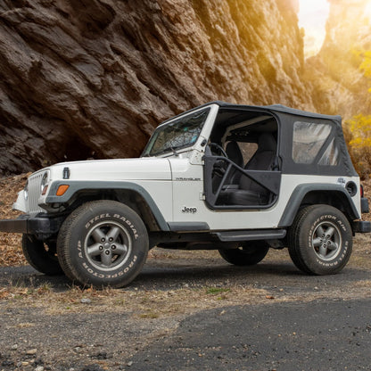 EZ4X4 Phantom Aluminum Full Tube Doors – Fits 2011–2018 Jeep Wrangler JK – Textured Black – 2Pc