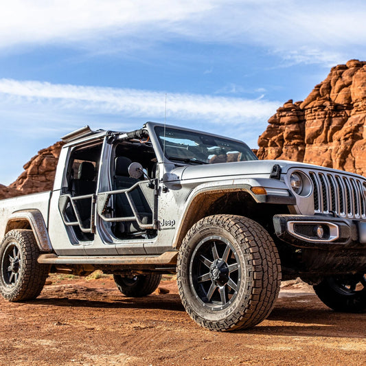 EZ4X4 Razor Aluminum Half Tube Doors for Jeep Gladiator JT – Lightweight, Black Powder