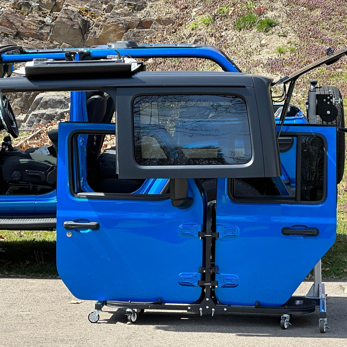 EZ4X4 Hard Top Remover Lift for 1997 & Up Jeep Wrangler 2DR/4DR & 2021+ Ford Bronco 4DR