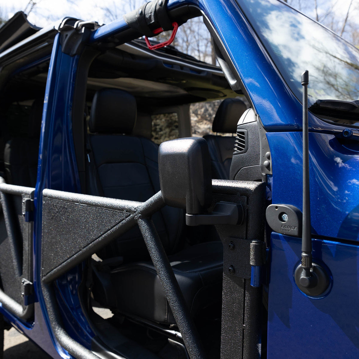 EZ4X4 Rectangle Dual-Place Mirrors for Tube Doors – Left & Right Pair – Fits Jeep Wrangler & Gladiator