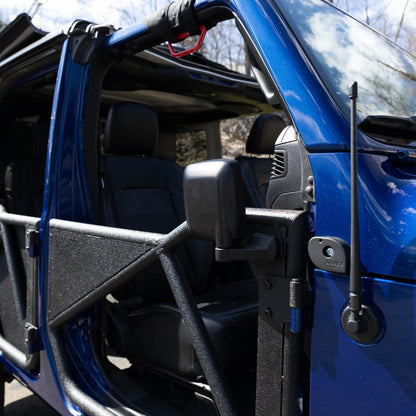 EZ4X4 Rectangle Dual-Place Mirrors for Tube Doors – Left & Right Pair – Fits Jeep Wrangler & Gladiator