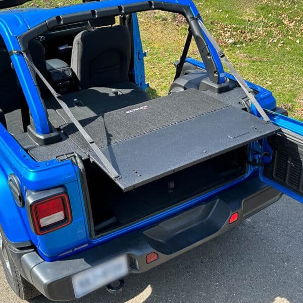 EZ4X4 EZTRUNK Tailgate Extension Table – Fits 2018 & Up Jeep JLU 4-Door – Durable, Rust-Resistant, Easy to Clean
