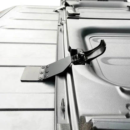 Jeep JT Gladiator Freedom Panel storage component showcasing heavy-duty mounting hardware for secure fit.