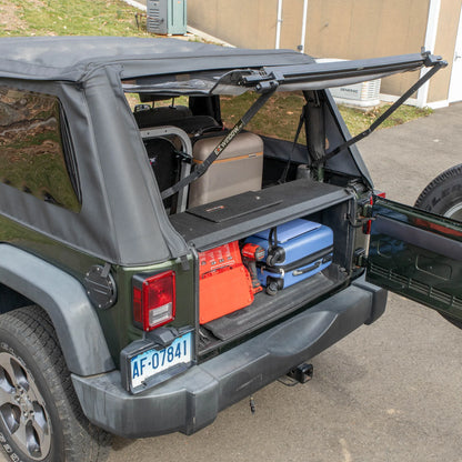 EZ4X4 EZTrunk Folding Security Box for Jeep JK & JKU 4-Door – Fits 2007–2010 – Lockable, Fold-Down, Aluminum, Easy Install