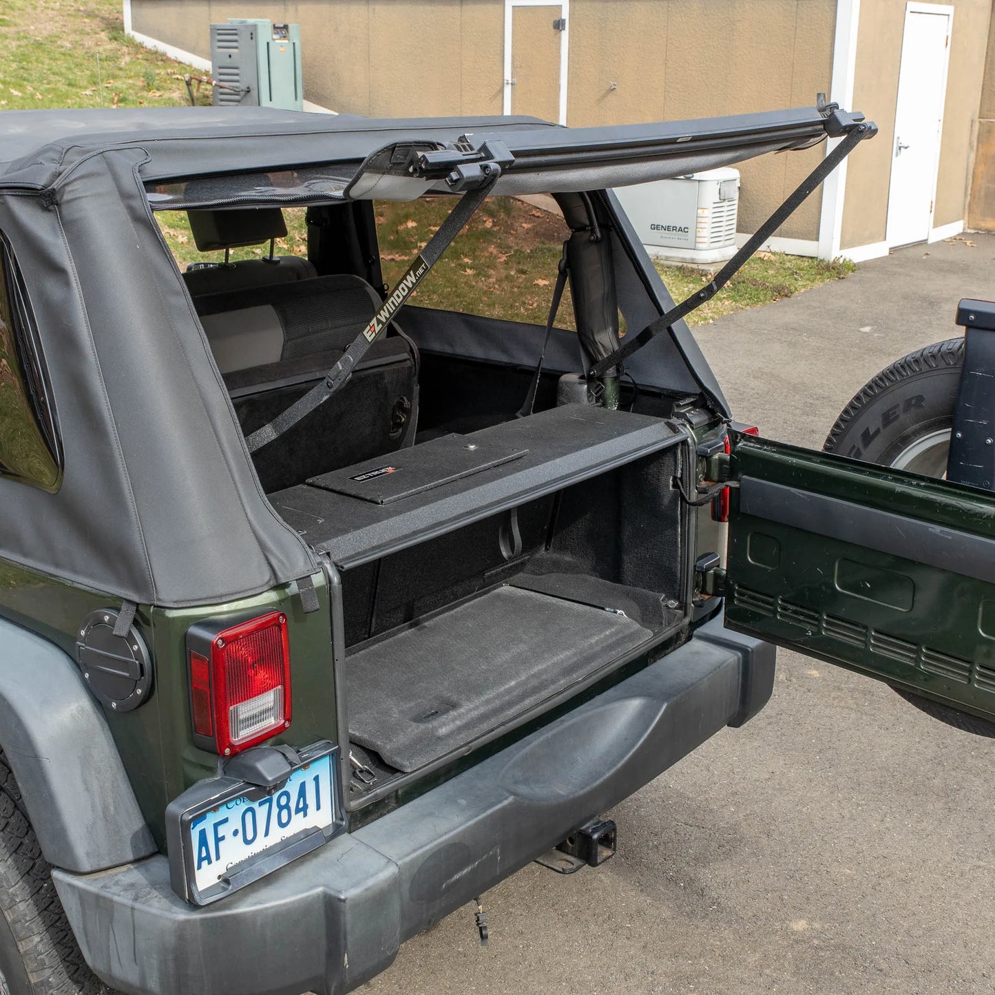EZ4X4 EZTrunk Folding Security Box for Jeep JK & JKU 4-Door – Fits 2007–2010 – Lockable, Fold-Down, Aluminum, Easy Install