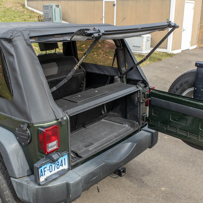 EZ4X4 EZTrunk Folding Security Box for Jeep JK & JKU 4-Door – Fits 2007–2010 – Lockable, Fold-Down, Aluminum, Easy Install
