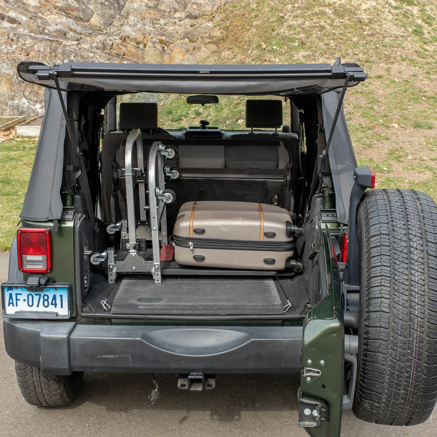 EZ4X4 EZTrunk Folding Security Box for Jeep JK & JKU 4-Door – Fits 2007–2010 – Lockable, Fold-Down, Aluminum, Easy Install