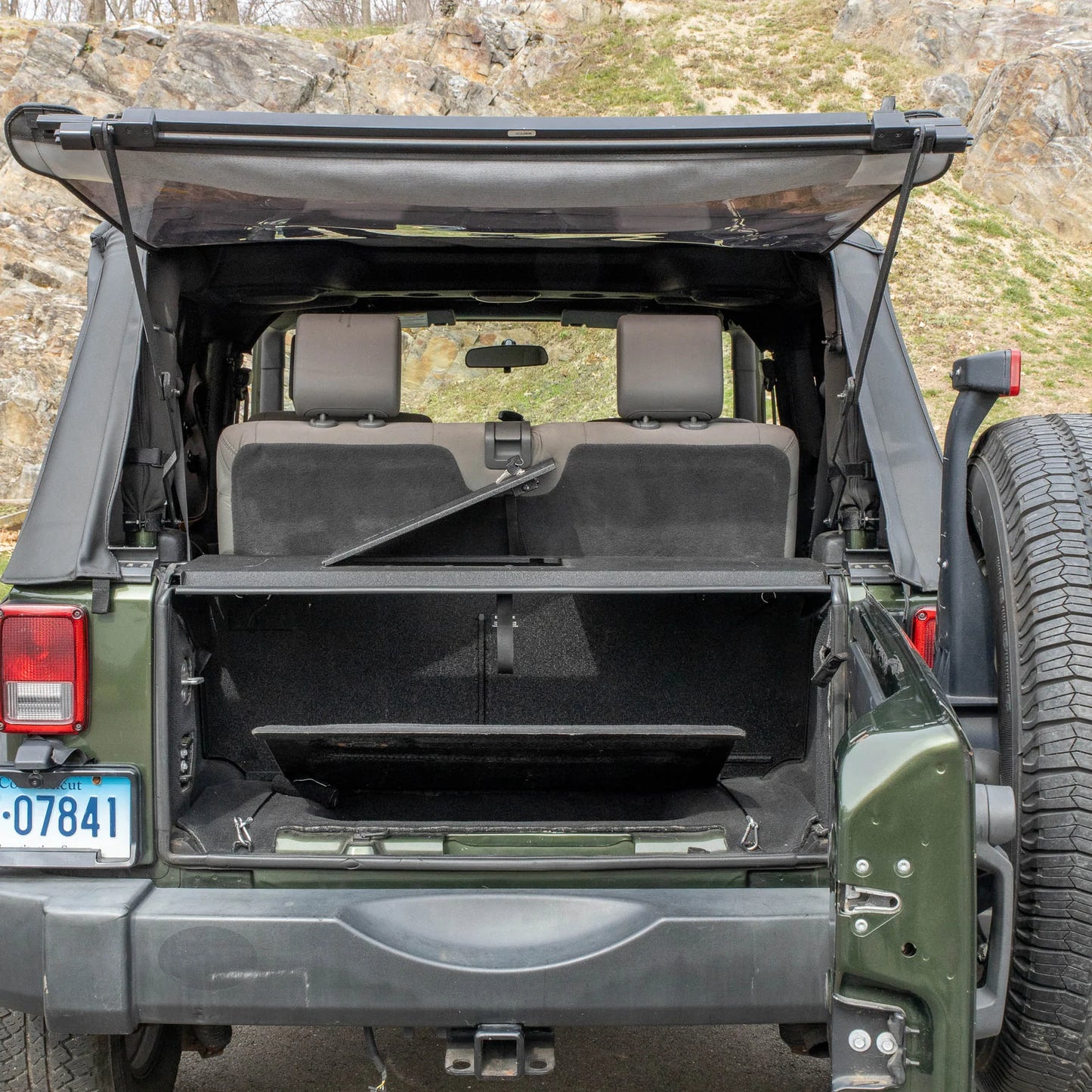 EZ4X4 EZTrunk Folding Security Box for Jeep JK & JKU 4-Door – Fits 2007–2010 – Lockable, Fold-Down, Aluminum, Easy Install
