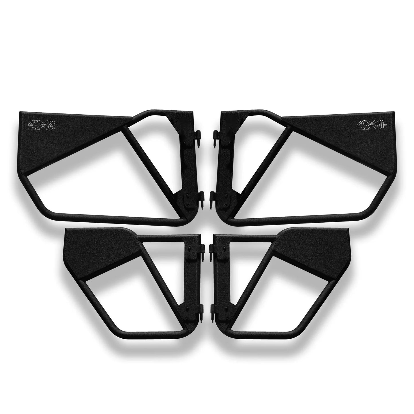 EZ4X4 Phantom Aluminum Full Tube Doors – Fits Jeep TJ/JK/JKU/JL/JLU & JT Gladiator – Textured Black – 2Pc/4Pc