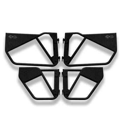 EZ4X4 Phantom Aluminum Full Tube Doors – Fits Jeep TJ/JK/JKU/JL/JLU & JT Gladiator – Textured Black – 2Pc/4Pc