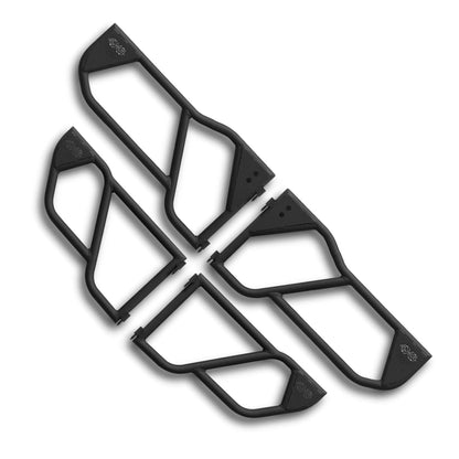 EZ4X4 Razor Aluminum Half Tube Doors for Jeep Wrangler JKU 4-Door – Lightweight, Black Powder-Coated, Secure OE Fit
