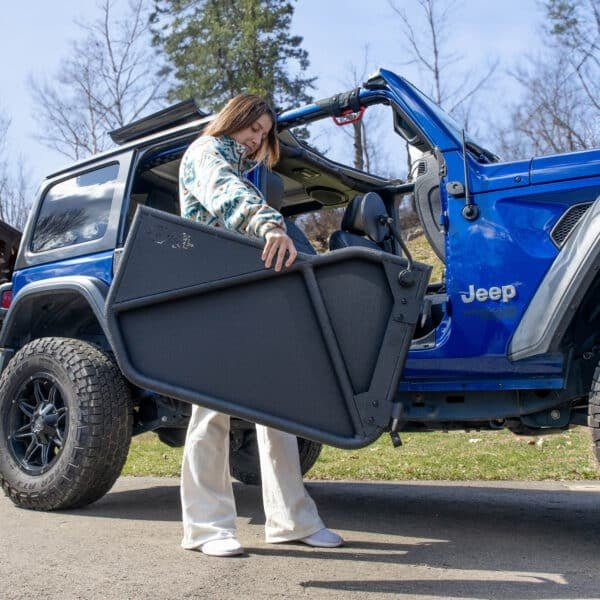 EZ4X4 All-Weather Panels for Phantom Full Tube Doors – Fits Jeep Wrangler JKU – Black – 4Pc