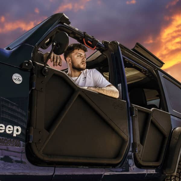EZ4X4 All-Weather Panels for Phantom Full Tube Doors – Fits Jeep Wrangler JK – Black – 2Pc