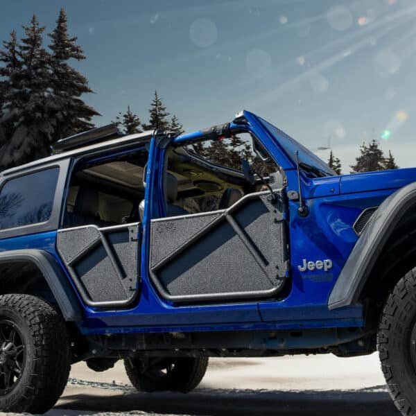 EZ4X4 All-Weather Panels for Phantom Full Tube Doors – Fits Jeep Gladiator JT – Black – 2Pc