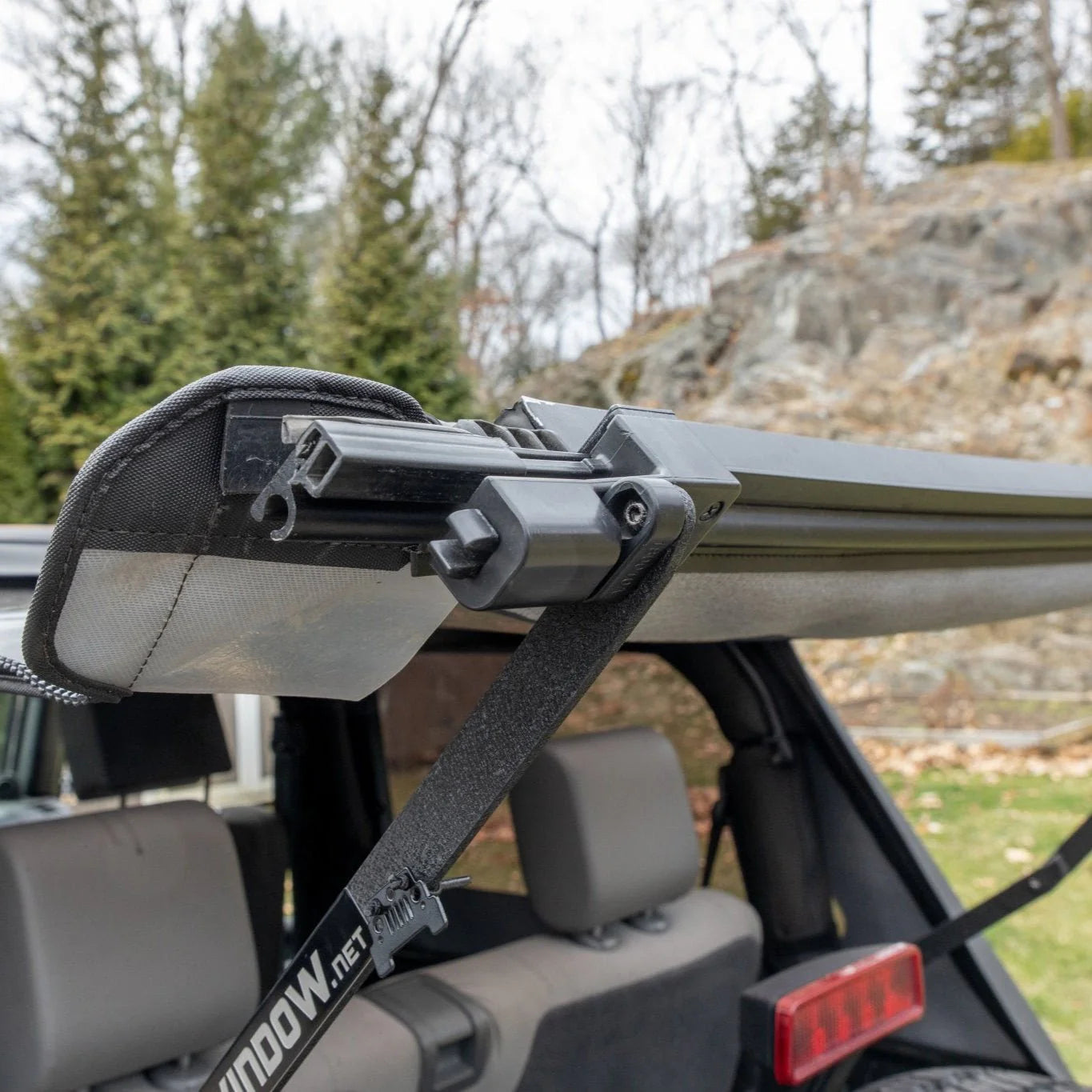 EZ4X4 EZWindow Slant for Jeep JL 2-Door – Fits 2018 & Up – Soft-Top Rear Window, Pull-to-Open, Easy Install