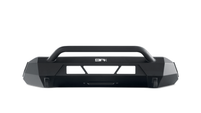 Body Armor Hiline Front Winch Bumper - Textured Black Powder-Coated Steel - Fits 2016-2023 Toyota Tacoma