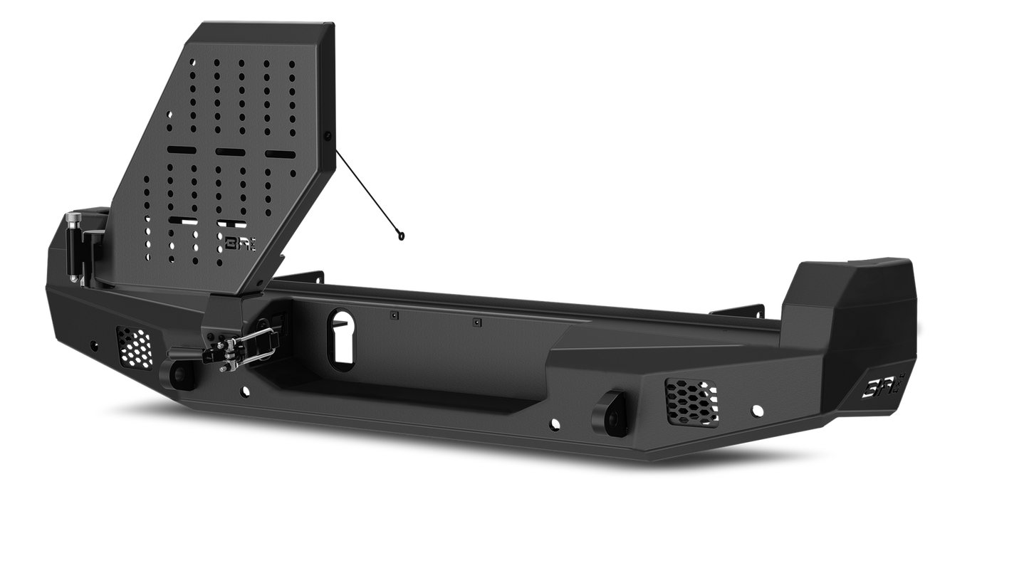 Body Armor Rear Bumper - High-Quality Steel, Black Powder-Coated Finish - Fits 2010-2024 Toyota 4Runner Pro Series II