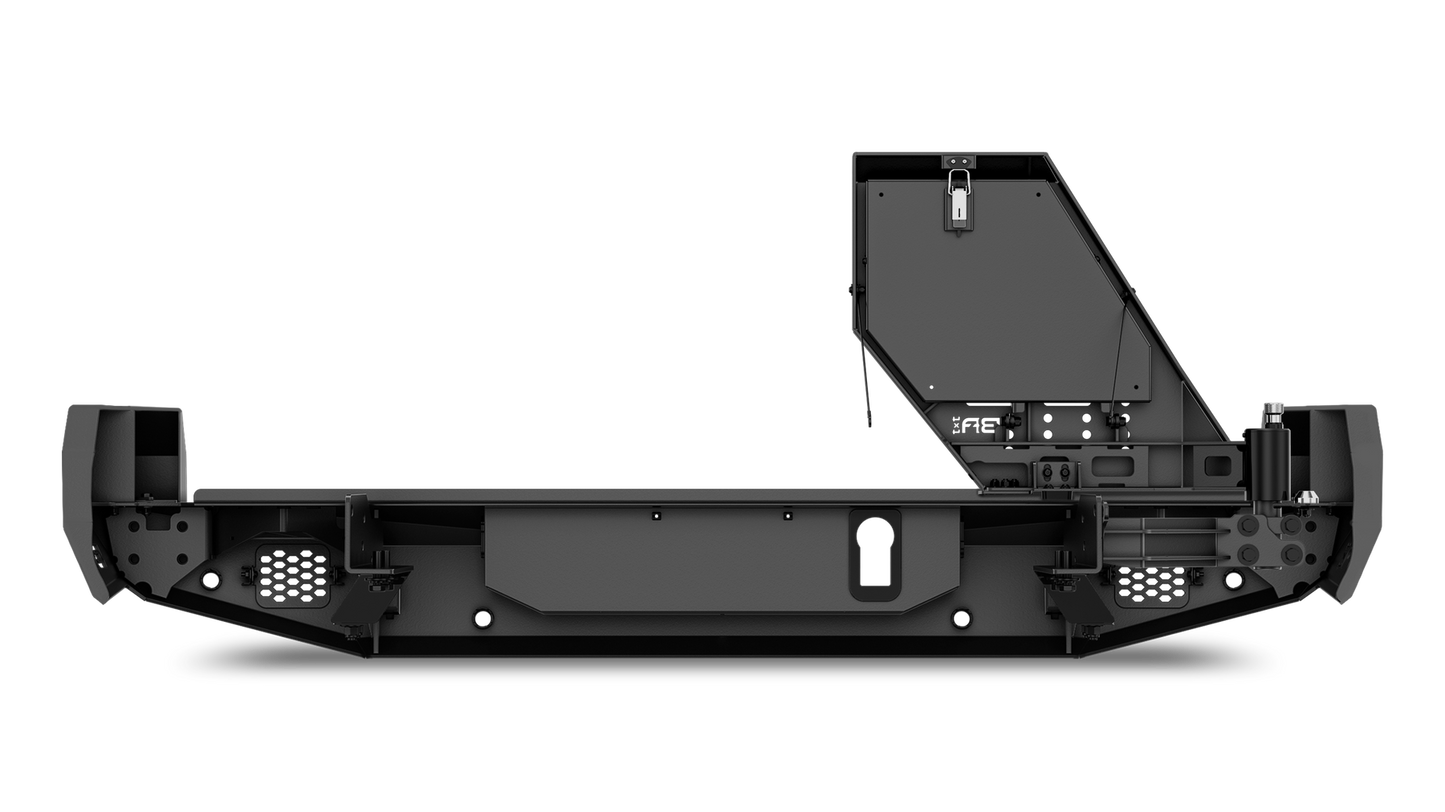 Body Armor Rear Bumper - High-Quality Steel, Black Powder-Coated Finish - Fits 2010-2024 Toyota 4Runner Pro Series II