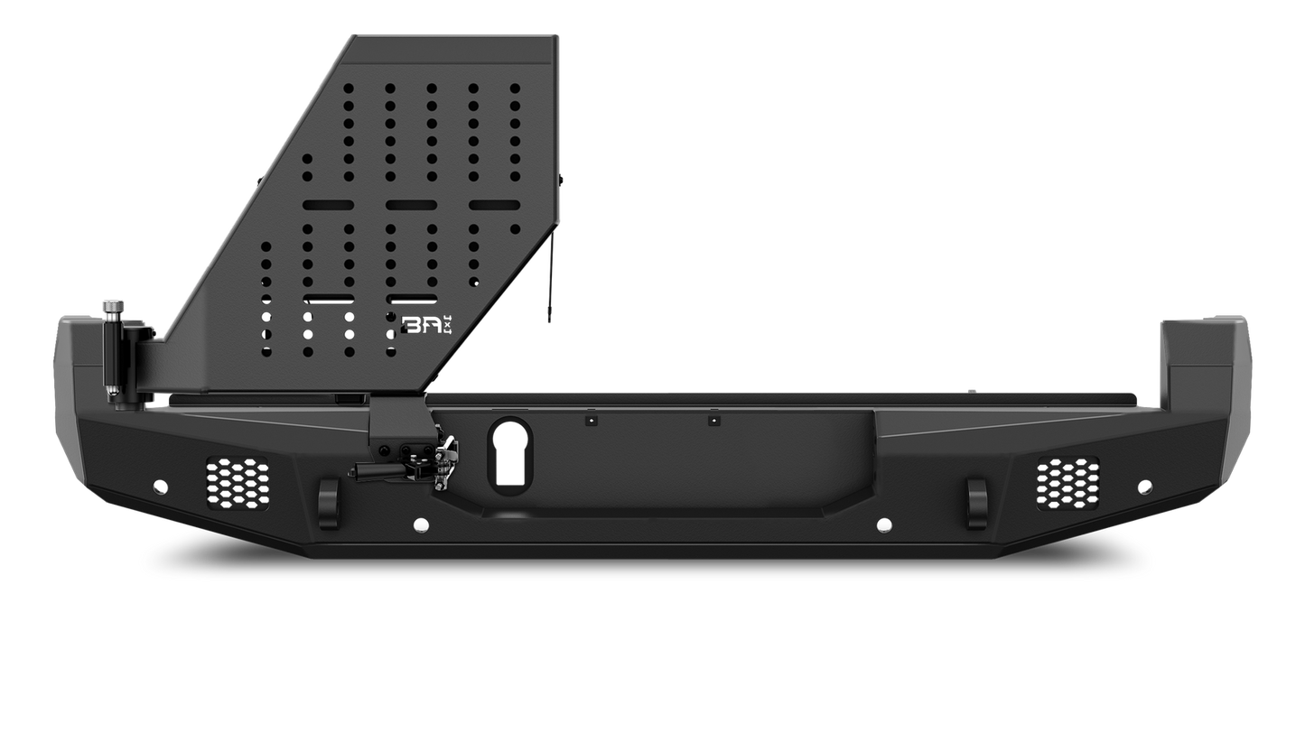Body Armor Rear Bumper - High-Quality Steel, Black Powder-Coated Finish - Fits 2010-2024 Toyota 4Runner Pro Series II
