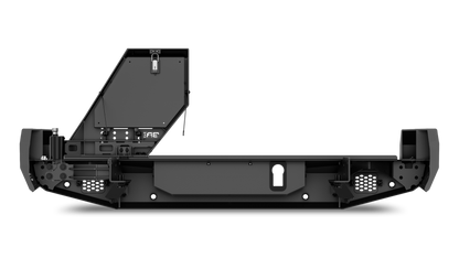Body Armor Tire Carrier With License Plate Holder - High-Quality Steel, Black Powder-Coated Finish - Fits 2016-2023 Toyota Tacoma / 2010-2024 4Runner Pro Series II Bumper