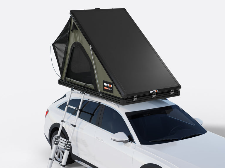 TentBox Cargo 2.0 Roof Tent for Cars - Built with Aluminum Exoskeleton,Integrated LED Light (Forest Green)