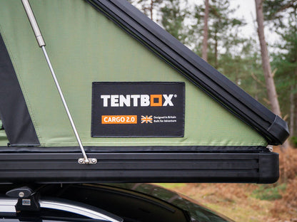 TentBox Cargo 2.0 Roof Tent for Cars - Built with Aluminum Exoskeleton,Integrated LED Light (Forest Green)