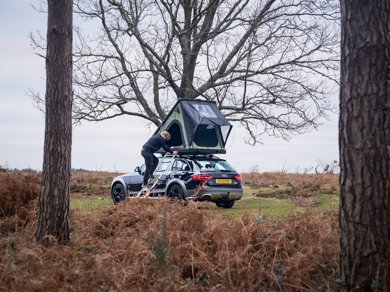 TentBox Cargo 2.0 Roof Tent for Cars - Built with Aluminum Exoskeleton,Integrated LED Light (Forest Green)
