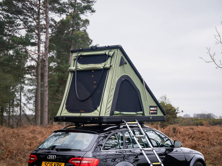 TentBox Cargo 2.0 Roof Tent for Cars - Built with Aluminum Exoskeleton,Integrated LED Light (Sunset Orange )