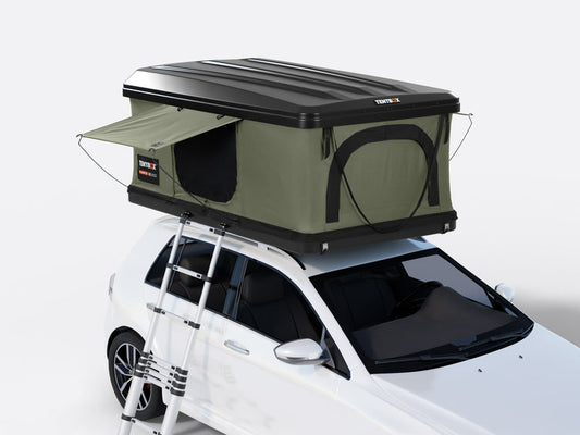 TentBox Classic 2.0 Roof Tent for Cars - All-Season Camping - With Integrated LED Light (Forest Green)