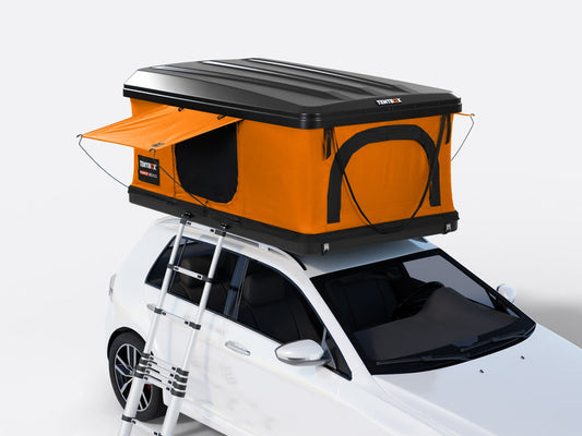 TentBox Classic 2.0 Roof Tent for Cars - All-Season Camping - With Integrated LED Light (Sunset Orange)