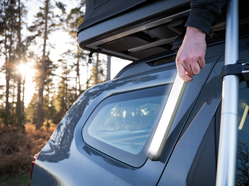 TentBox Classic 2.0 Roof Tent for Cars - All-Season Camping - With Integrated LED Light (Sunset Orange)
