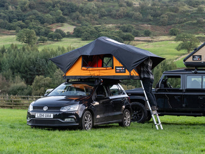 TentBox Lite 2.0 Rooftop Tent - Universal Fit for Cars, SUVs & Pickup Trucks (Sunset Orange)