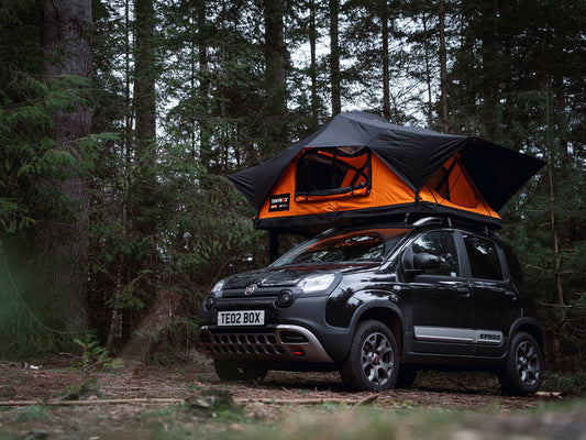 TentBox Lite 2.0 Rooftop Tent - Universal Fit for Cars, SUVs & Pickup Trucks (Sunset Orange)
