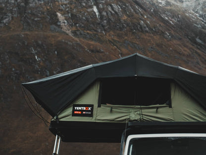 TentBox Lite XL Roof Tent for Cars & SUVs - 4-Person Sleeping Capacity (Forest Green )