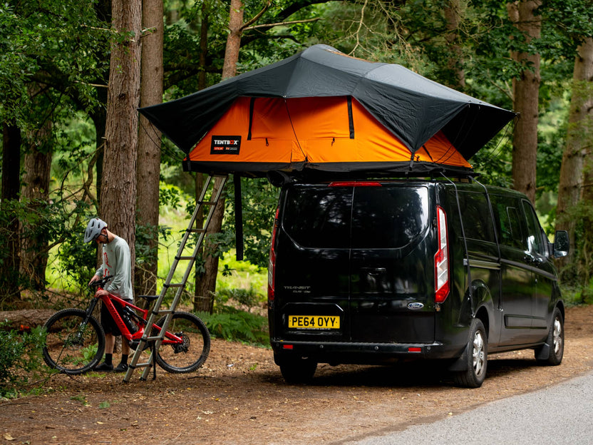 TentBox Lite XL Roof Tent for Cars & SUVs - 4-Person Sleeping Capacity (Forest Green )