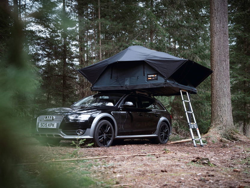TentBox Lite XL Roof Tent for Cars & SUVs - 4-Person Sleeping Capacity (Forest Green )