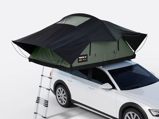 TentBox Lite XL Roof Tent for Cars & SUVs - 4-Person Sleeping Capacity (Forest Green )