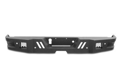 Body Armor 2014-2021 Toyota Tundra Eco Series Rear Bumper - Matte Textured Powder Coated Steel, Winch Mount, No Drilling Required, Fits With 4 Cube LED Lights