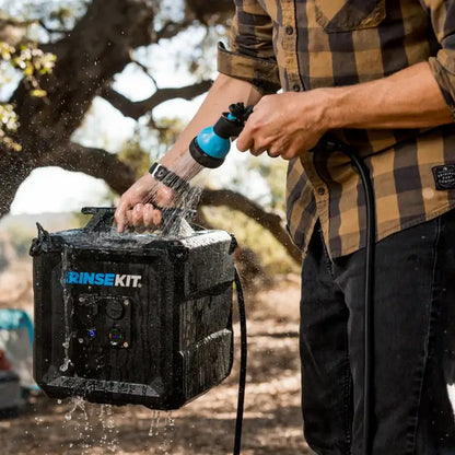 RinseKit Cube - 4-Gallon Battery-Powered Portable Shower with High-Pressure Spray