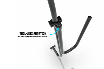 Orion Van Gear Universal Board Hooks for Vans – Fits Roof Racks & Side Ladders – 1.25" Aluminum, Black Powder-Coated, Pair