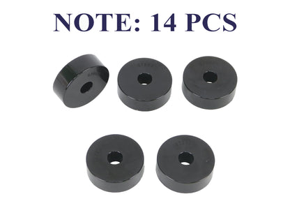 Whiteline Body Mount Bushing Kit for Classic Off-Road SUVs - Fits 1959-1973 Jeep CJ5 (Pack Of 14)