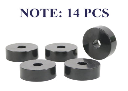 Whiteline Body Mount Bushing Kit for Classic Off-Road SUVs - Fits 1959-1973 Jeep CJ5 (Pack Of 14)