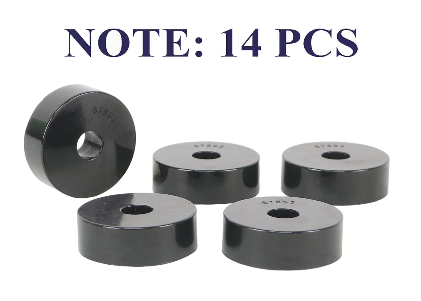 Whiteline Body Mount Bushing Kit for Classic Off-Road SUVs - Fits 1959-1973 Jeep CJ5 (Pack Of 14)