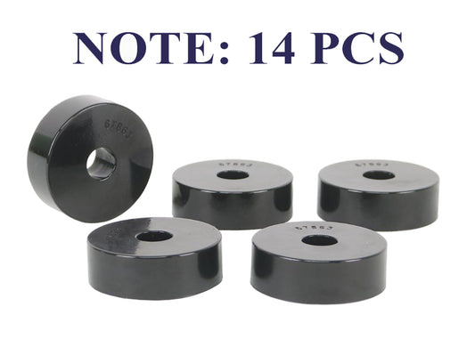 Whiteline Body Mount Bushing Kit for Classic Off-Road SUVs - Fits 1959-1973 Jeep CJ5 (Pack Of 14)