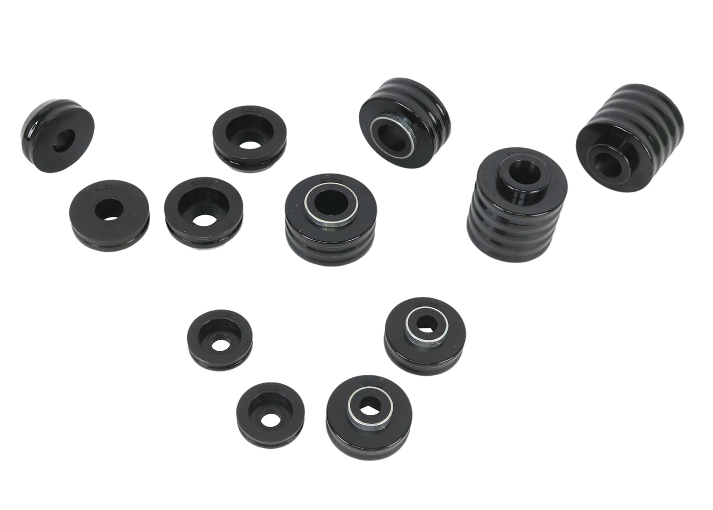 Whiteline Body Mount Bushing Kit for Pickup Trucks - Fits 1986-1996 Ford F-150, F-250, F-350 - High-Quality Polyurethane (Black Finish)