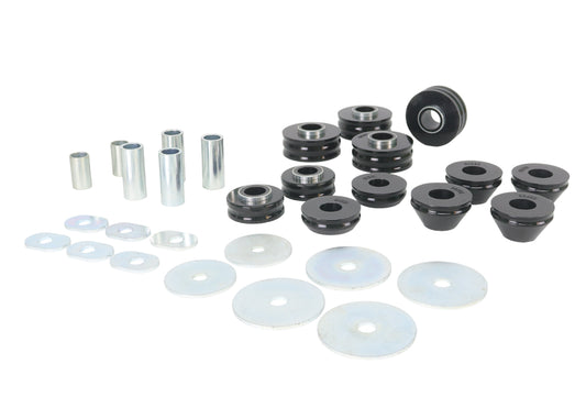 Whiteline Body Mount Bushing Kit for Pickup Trucks - Fits 1973-1980 Chevrolet C10, GMC C15/C1500 - High-Quality Polyurethane (Black Finish)