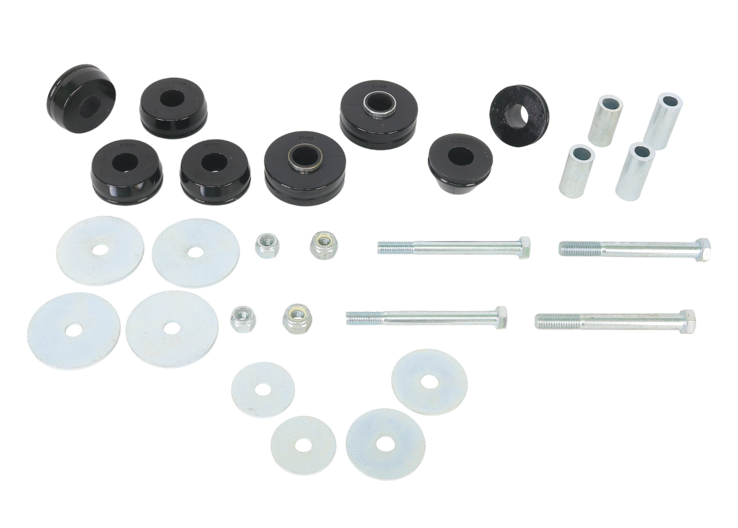 Whiteline Body Mount Bushing Kit for Pickup Trucks - Fits 1963-1966 Chevrolet C10 - High-Quality Polyurethane (Black Finish)