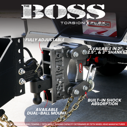 Gen-Y Hitch BOSS 21K (Torsion-Flex) Drop Hitch (2 ½" or 3" Shank) - image 5